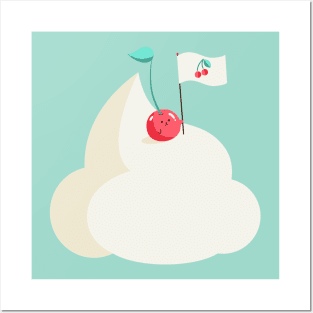 Cherry on top (of the whipped cream mountain) Posters and Art